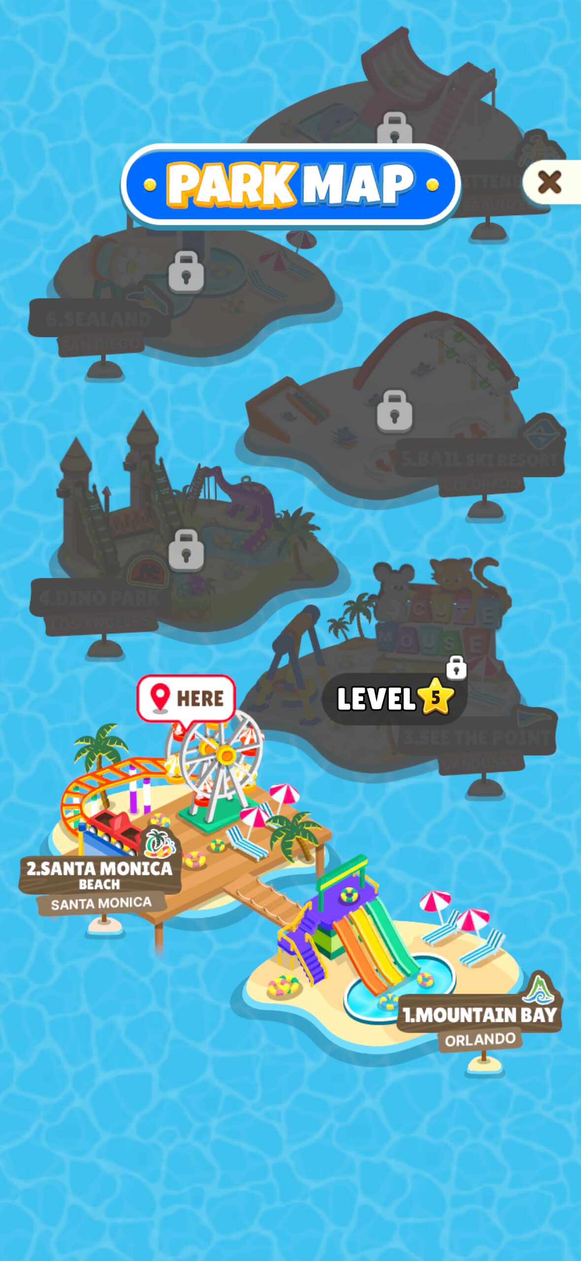 【ポイ活】Water Park Boys 2番目のステージ SANTA MONICA BEACHオープンを2時間で達成